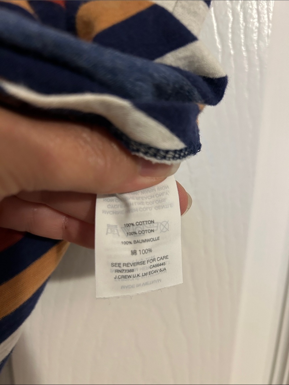 Madewell Navy, Rust & Mustard Striped Short Sleeve Women’s Crewneck - Large - Picture 4 of 6